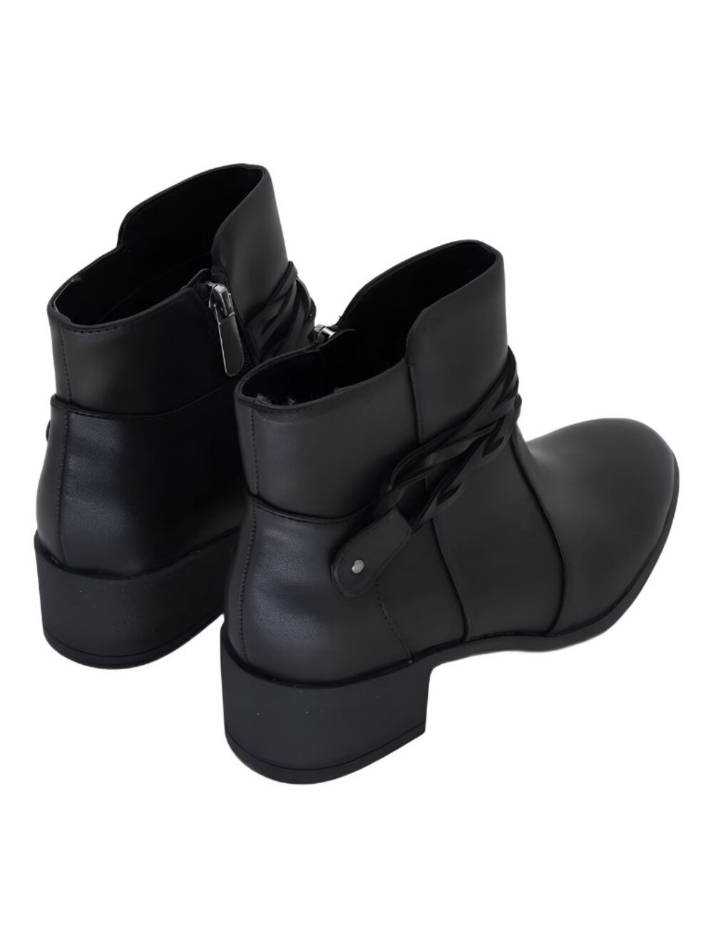 Style Co Womens Ruby Almond Toe Belt Ankle Boots Black Beauty Sz 5M - Picture 3 of 6